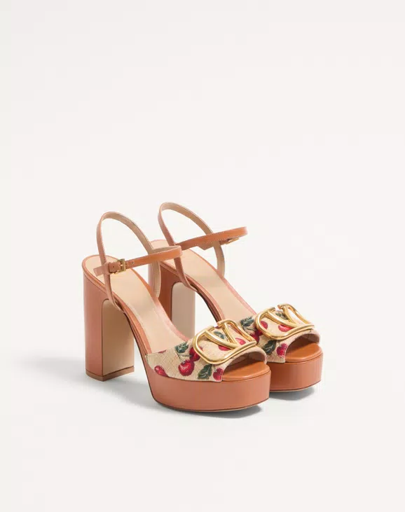 Valentino Vlogo Signature Cherryfic Platform Sandal 115Mm - Image 6
